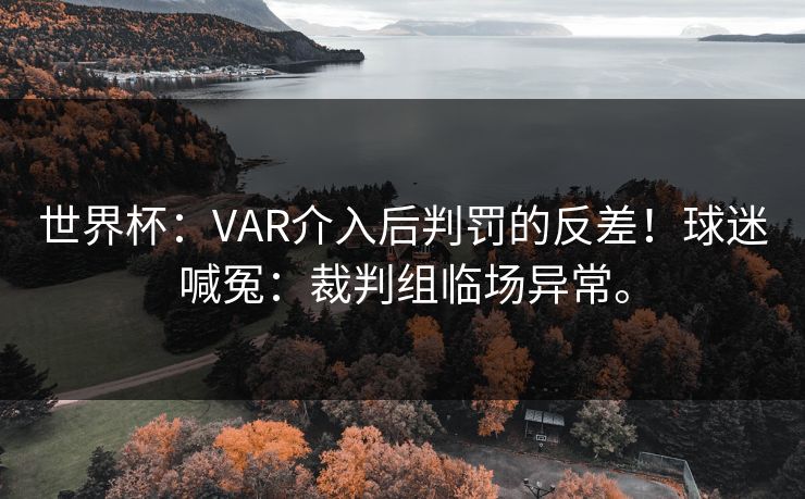 世界杯：VAR介入后判罚的反差！球迷喊冤：裁判组临场异常。