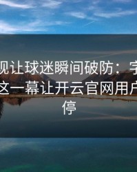 CBA出现让球迷瞬间破防：字母哥和国米的这一幕让开云官网用户议论不停